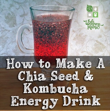 Homemade Chia Seed Kombucha Energy Drink