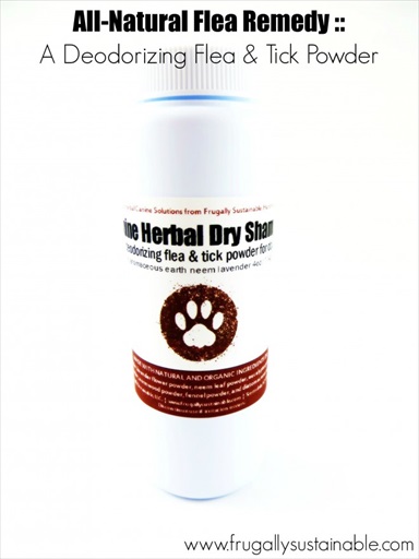Canine Herbal Dry Shampoo :: A Deodorizing Flea & Tick Powder