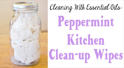 Make Your Own Reusable Peppermint Kitchen Wipes