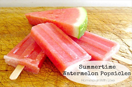 Homemade Summertime Watermelon Popscicles