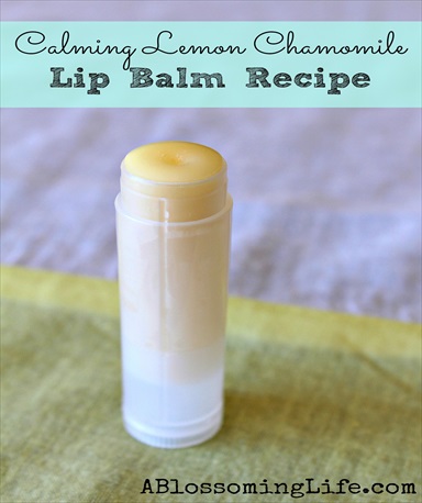 Homemade Lemon Chamomile Calming Lip Balm Recipe