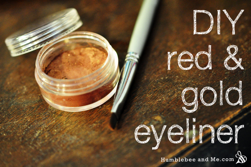 Homemade Red & Gold Clay Eyeliner Recipe