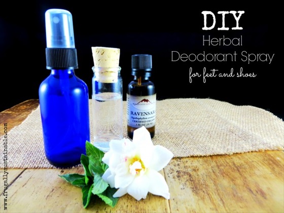 A DIY Herbal Deodorant Spray For Stinky Feet and Shoes