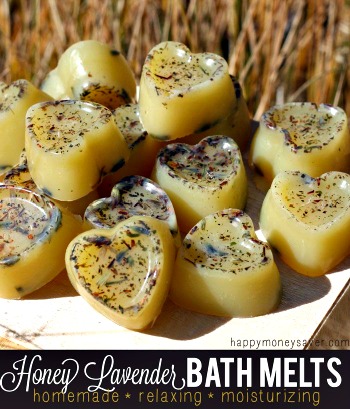 Homemade Honey Lavender Stress Relief Bath Melts Recipe