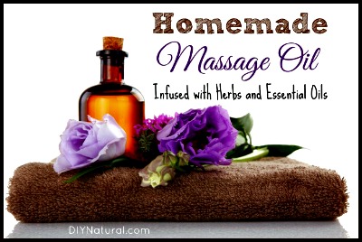 Homemade Herb-Infused Massage Oil