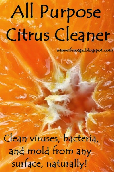 All-Purpose Citrus Cleaner with Essential Oils and Vinegar 
