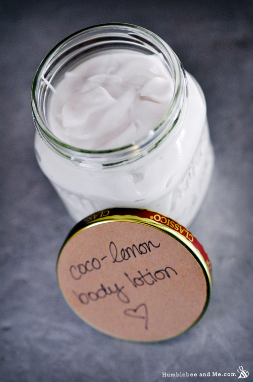 Homemade All-Natural Coco-Lemon Body Lotion