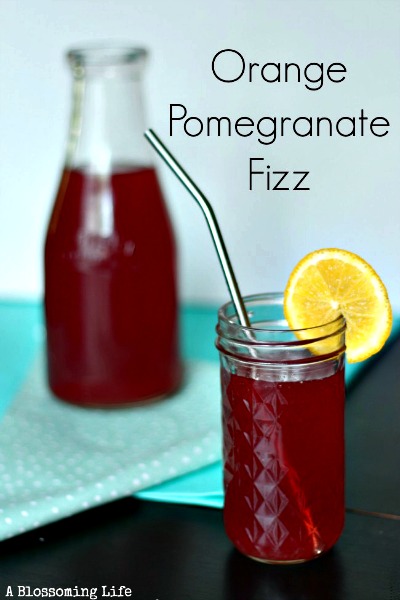 Homemade Soda Recipe - Orange Pomegranate Fizz