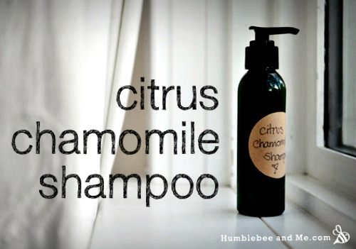 Homemade Citrus Chamomile Liquid Shampoo
