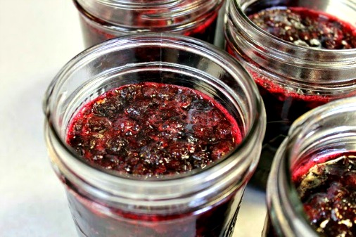 Homemade Huckleberry Pinot Noir Preserves