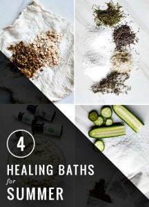 How to Make 4 Healing Baths for Summer